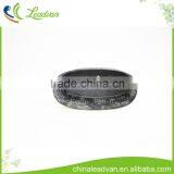 Bulk Decorative Black Oval Shape Planter Metal Flower Pot With Vertical Stripes thumbnail-5