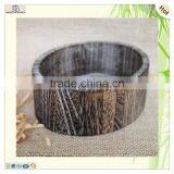 Burning Colored Round Wood Food Warming Tray thumbnail-3