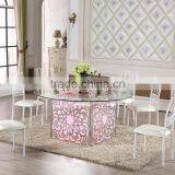 Stainless Steel Frame Square Table With LED Light for Wedding Party thumbnail-6