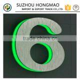 Rust Free Wall Mounted Brushed Stainless Steel LED House Numbers thumbnail-2