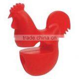 Silicone Hen or Pig Pot Clip Heat Resistant Spoons Holder thumbnail-6