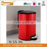 Household 6L 12L 20L Bathroom Pedal Trash Can With Round Lid thumbnail-6
