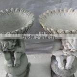 Fiberglass Clay Garden Outdoor Bird Bath thumbnail-3