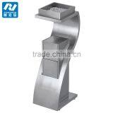 Stainless Steel and Wooden Ashtray Bin for Hotel Lobby thumbnail-5