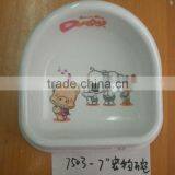 Meneed Bone Shaped Melamine Plastic Personalized Silicone Dog Food Bowl thumbnail-1