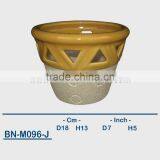 Vietnamese Ceramic Sandblasting Mini Flower Pot BN-M096 thumbnail-5