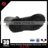 Black Genuine Leather 10 Holes Steel Toe Military Combat Boots thumbnail-4