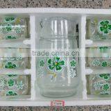 JK013 7pcs Glass Drinking Set With Printing thumbnail-1