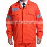 100%cotton Hi-vis Orange Construction Workwear Overall Jacket&pant Suit thumbnail-1