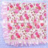 Newest Design Pink Floral Baby Cotton Blanket Wholesale thumbnail-1