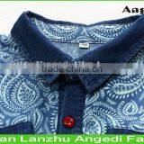 Children Denim Shirt Boy's Slim Fit Winter Top Clothing Fashion Casual Shirt With Patchwork thumbnail-2