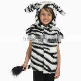 Funny Zebra Faux Fur Animal Fancy Dress Children Christmas Costume thumbnail-1