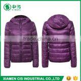Morden Fashion Apparel Winter Red Hooded Puffer Jacket for Women thumbnail-3