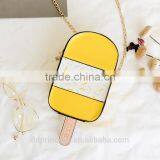 Bag 2017 Girls Shoulder Long Strip Bag Yellow Ice Cream Designer Bag thumbnail-3