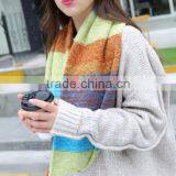 2017 New Year Spring Cute Young Girl Neckchief Knitted Printing Colorful Students Girl Pullover thumbnail-6