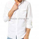 Hot Sale Economic Black Collar White Mens Dress Shirt thumbnail-6