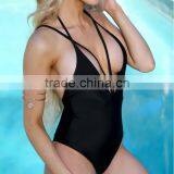 Deep v Cut Xxx Sexy High Waisted Swimsuit One Piece Girl Photos thumbnail-4