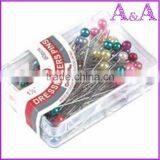 High Quality Plastic Pearl Headed Metal Pin 2.6cm For Shirt Packing thumbnail-4