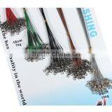 Hot Sale 100pcs/set 5 Colors Stainless Steel Coated Fishing Trace Lure Wire Spinner Leader Hooks Swivel Interlock Snaps thumbnail-5