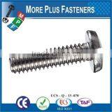 Made in Taiwan Black Nylon Combination Phillips Slotted Drive Polycarbonated Stainless Steel Binding Head Machine Screw thumbnail-1