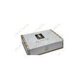 Elegant White Customized Cardboard Cosmetic Boxes With Gold Stamped Logo