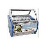 10 Pans Blue Hard Ice Cream Display Freezer Custom For Store / Mall thumbnail-1