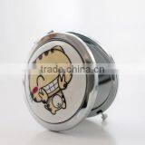 Round Metal Frame and Ceramic Cover Pocket Makeup Mirror With Varied Pattern Hot Sell in 2014,Mini Hand Compact Cosmetic Mirror thumbnail-1