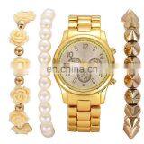 New Arrival Fashion Beautiful Fancy Ladies Gold Bracelet Watch thumbnail-4
