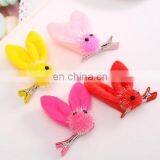 Bunny Velvet Clip Barrette With Ears Baby No Slip Hair Clip For Baby Girl Hair Accessory thumbnail-1