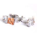 High Luxury White Crystal Wedding Gift Cufflinks thumbnail-2