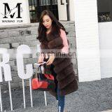 Top Grade Hot Sale Supplier Winter Vest Real Fox Fur Gilet Luxury Fancy Vest for Women thumbnail-2