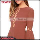 Fashion Smart Women Fashion Hollow Out Casual Long Dress Ladies Long Sleeve Maxi Dress thumbnail-6