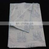Hand Block Print Baby Wrap, Soft Voile Cotton Baby Blanket Nursery Muslin Wrap thumbnail-1