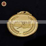 Wr Art Crafts Quality 24k Gold Foil Sport Medal Wholesale Metal Badminton Game Medal