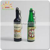 Beer Shaped Led Torch Projector Light up Glow Key Ring Chain Wholesale for Decoration Promotion Gifts thumbnail-6