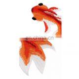 2017 New Style Exquisite Single Goldfish Embroidery Cloth Stickers Beige Fashion Personalized Patch in Stock thumbnail-2
