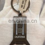 custom paper sticker printed logo zinc alloy can bottle/metal beer bottle opener keychain