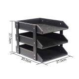 Laundry Storage Bucket Bookcase by Leather Document Holder Desktop Storage Organizer Data Racks Office Supplies,Black t for Bedroom Bathroom (Color : Brown) thumbnail-3