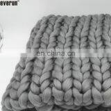 in Stock Giant Super Chunky Knitted Merino Wool Bulk Thick Yarn for Hand Knitting of Throw,blanket With Photo