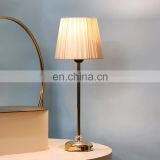 Western Simple Design Metal Base Custom Gold Luxury Unique Bedside Lamps for Hotel Home Decor thumbnail-2