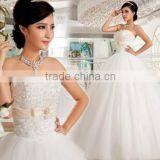 Sexy Backless White/Ivory Long Sleeveless Lace Wedding Dress Bridal Gown Custume Size thumbnail-1