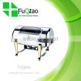 Hot Sale Stainless Steel Gold-plated Roll Top Buffet Chafer for Hotel thumbnail-4