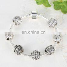 Women Bracelet Silver Color Crystal Bead Charm Bracelet For Women Jewelry thumbnail-1