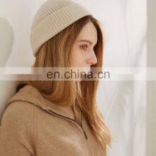Knit Cashmere Stocking Cap Luxury Beanie Hats thumbnail-4