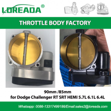 LOREADA Fuel Injection 90mm Larger Throttle Body For Dodge Challenger RT SRT HEMI 5.7L 6.1L 6.4L