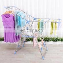 Standing X-shape Drying Rack Clothes Bathroom Stainless Steel Clothes Hanging Drying Rack thumbnail-3