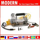 12V Metal auto air pump/auto air compressor/auto tyre inflator with jump leads