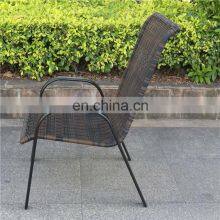 Stock Hot Sell Outdoor Furniture Rattan Stacking Patio Arm Chair Patio Garden Bench thumbnail-2
