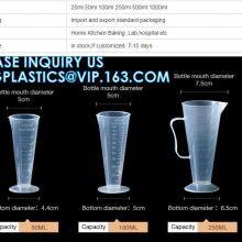 Transparent Conical Plastic Measuring Cylinder Cup With Handle, Lab Round Bottom Conical Plastic Measuring Cylinder thumbnail-5