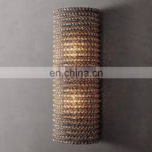 Custom Deluxe Halo Circular Smoke Gray Crystal Industrial Metal Pendent Light for Home Hotel Bar Ceiling Suspension Lighting thumbnail-2